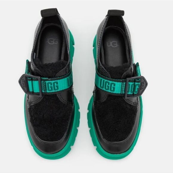 BRAND NEW UGG ASHTON SHOE PLUSH EMERALD GREEN WATERPROOF LEATHER SHOES G1 - Picture 15 of 16
